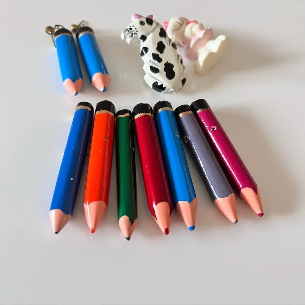 Vintage Pencil Beads Craft Lot